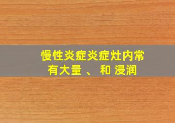 慢性炎症炎症灶内常有大量 、 和 浸润